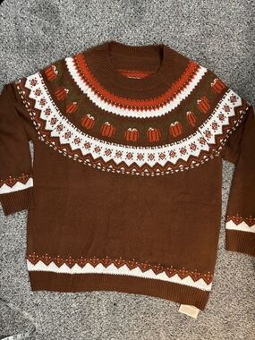 BloomChic pumpkin sweater 10 nwt